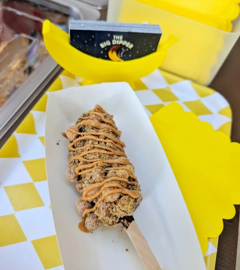 Drizzle on chocolate covered banana
